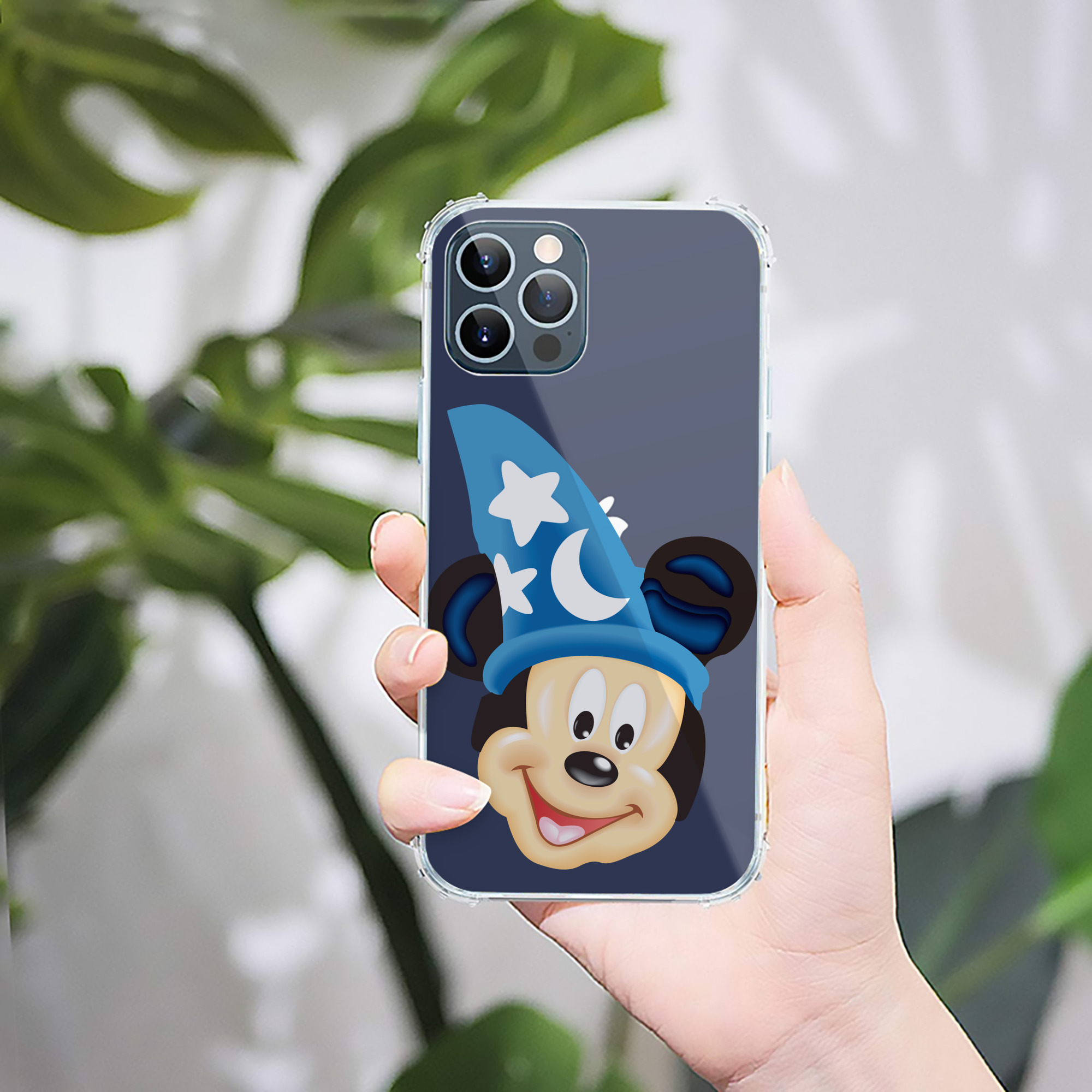 （画像用） ミッキーマウス Mickey Mouse 【iPhone 12シリーズ対応】透明スマホケース（クリアソフトケース）